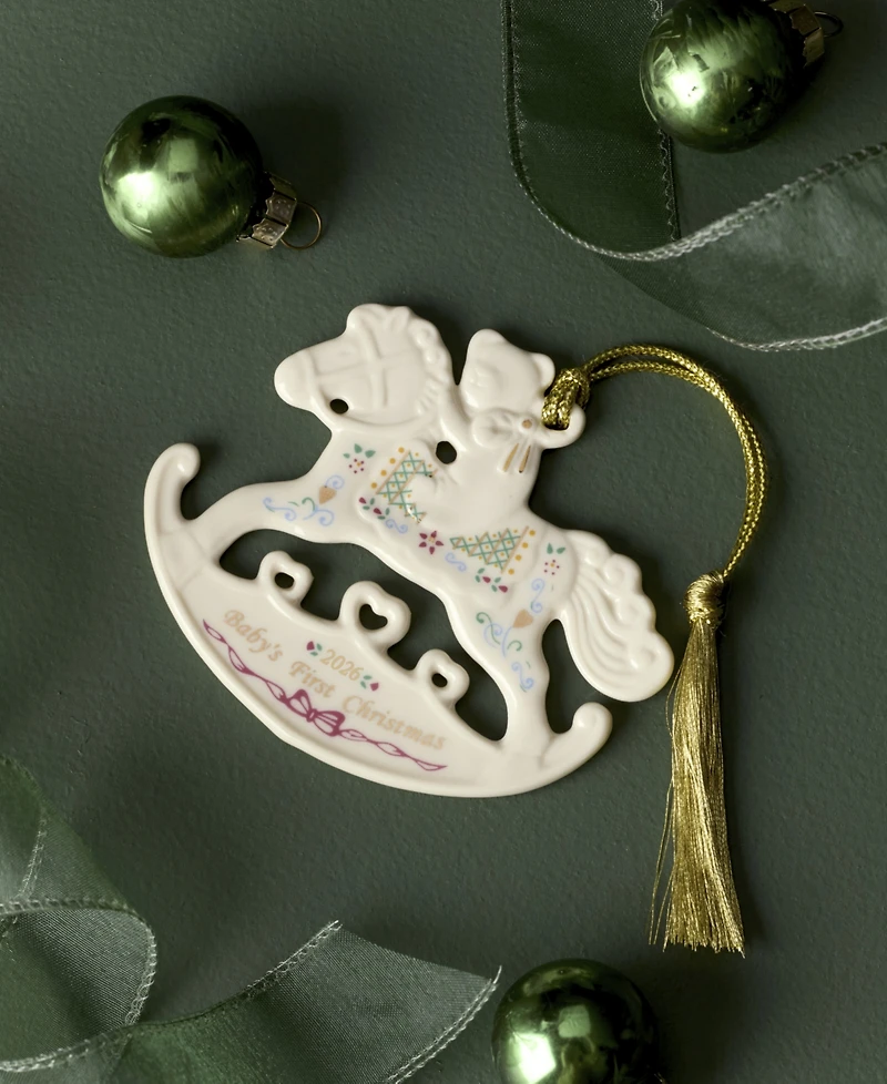 Lenox 2026 Baby's 1st Christmas Rocking Horse Ornament