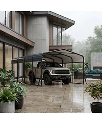 homfan 12x20 Feet Heavy Duty Metal Carport, Galvanized Steel Frame with Durable Roof Panels, Vehicle Parking Shelter