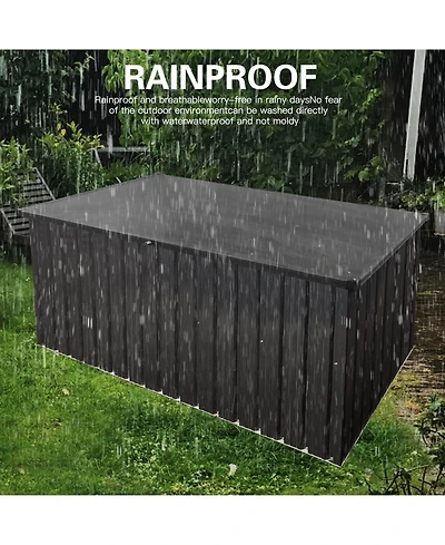 Mondawe Outdoor Metal Storage Box For Patio And Garden, Multipurpose Deck Storage Organizer