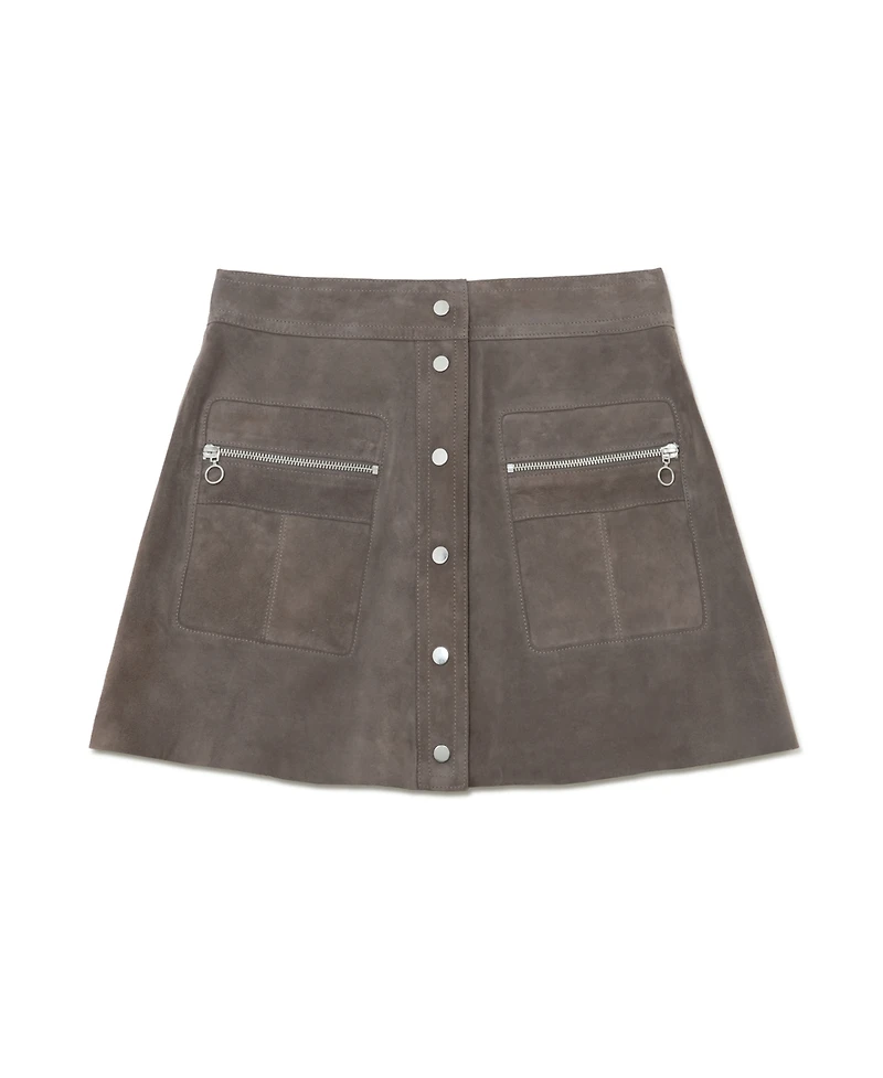 Reiss Women's Tia Button Detail Mini Skirt