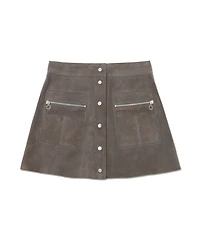 Reiss Women's Tia Button Detail Mini Skirt
