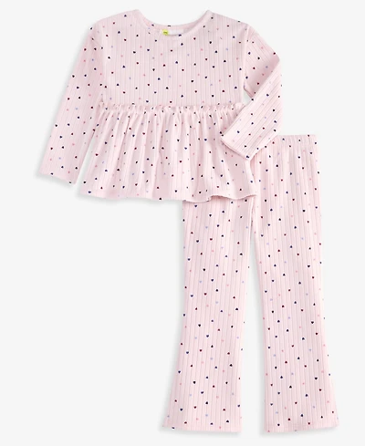 Epic Threads Girls' Xs-xl Star Heart Brushed Rib Top & Pants, 2-Piece Set, Macy's Exclusive