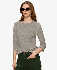 Sanctuary Women's 3/4-Length Sleeve Crewneck T-Shirt