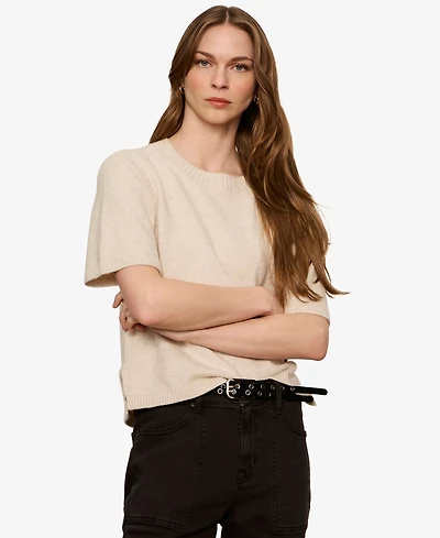 Sanctuary Women's Short-Sleeve Crewneck Sweater