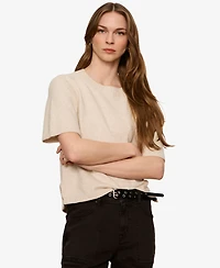 Sanctuary Women's Short-Sleeve Crewneck Sweater