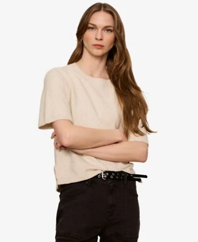 Sanctuary Womens Short Sleeve Crewneck Sweater