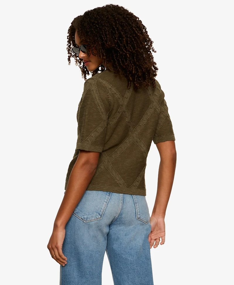 Sanctuary Women's Short-Sleeve Cotton Sweater T-Shirt
