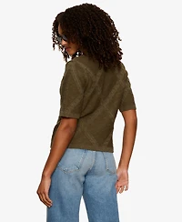 Sanctuary Women's Short-Sleeve Cotton Sweater T-Shirt