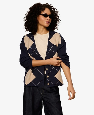 Sanctuary Women's Arden Long-Sleeve V-Neck Sweater