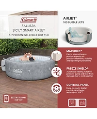 Coleman Sicily AirJet Inflatable Hot Tub with 2 Bestway SaluSpa Non-Slip Seat