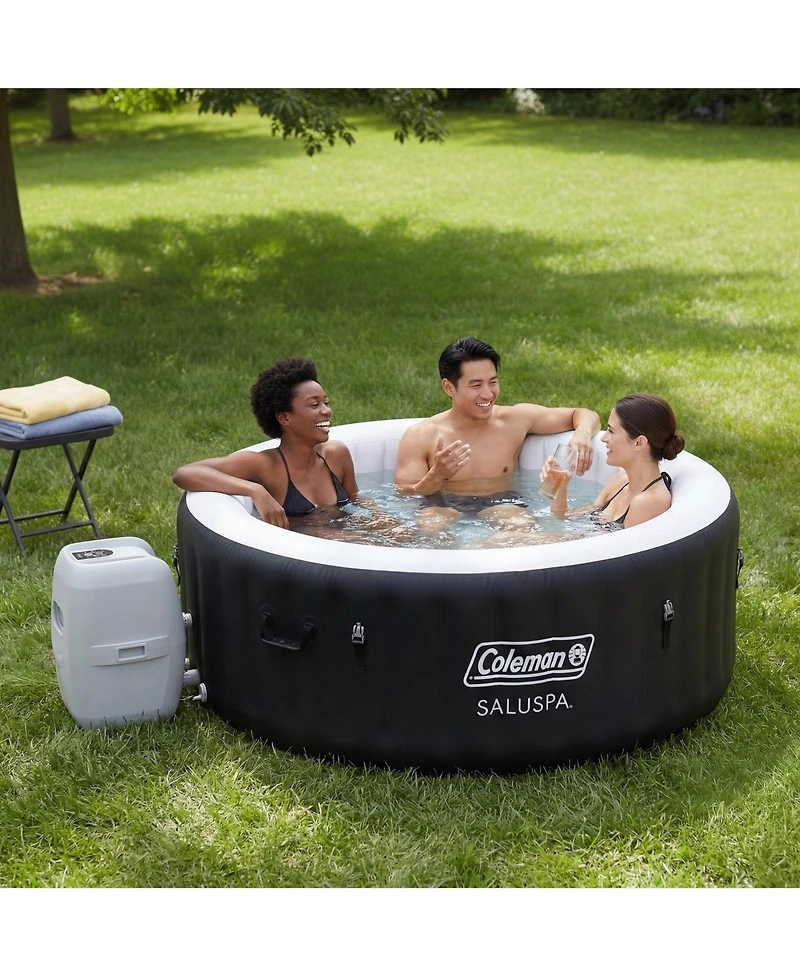 Coleman Miami 2-4 Person AirJet Inflatable Hot Tub with Cover, 71"x26
