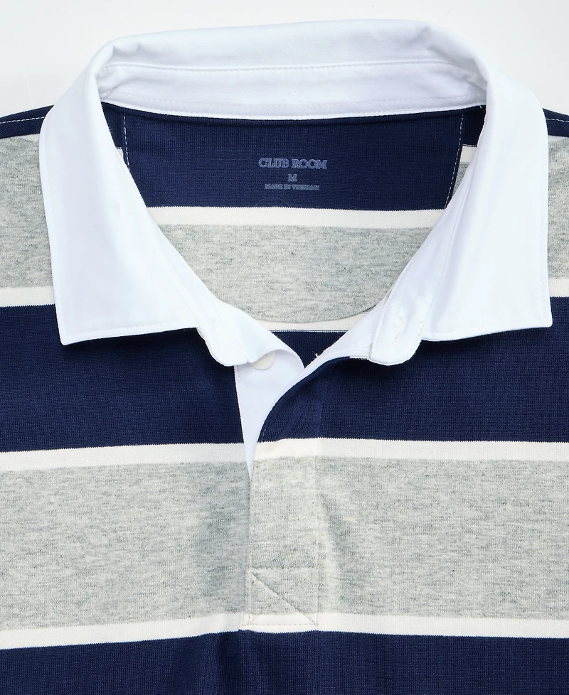 Club Room Men's Stripe Short-Sleeve Rugby Shirt, Macy's Exclusive