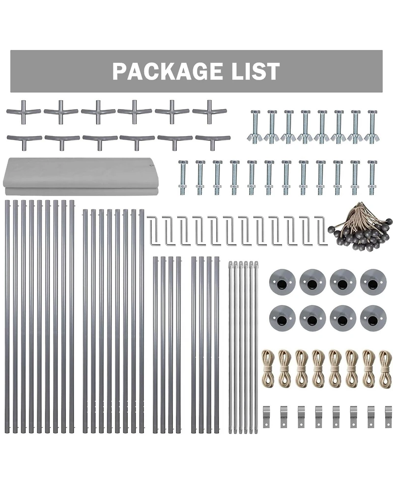 homfan Carport Canopy with Steel Frame, Heavy Duty Pe Vehicle Shelter for Cars Trucks Boats Driveway Backyard Patio