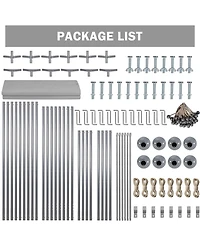 homfan Carport Canopy with Steel Frame, Heavy Duty Pe Vehicle Shelter for Cars Trucks Boats Driveway Backyard Patio