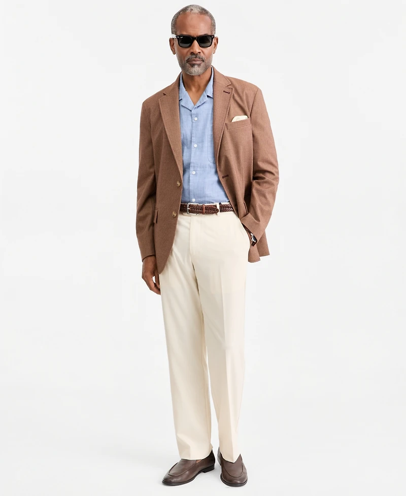 Club Room Men's Regular-Fit Houndstooth Notch-Lapel Blazer, Macy's Exclusive
