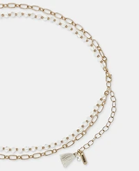 Lonna & Lilly Stone & Bead Layered Pendant Necklace, 16" + 3" extender