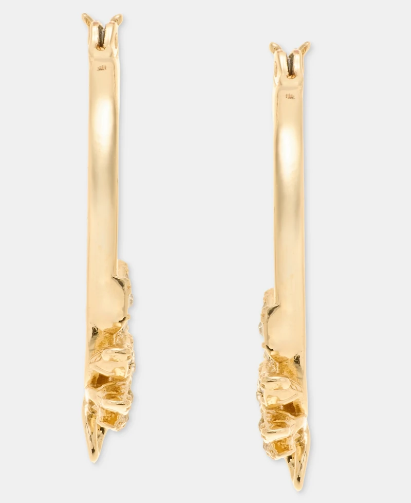 lonna & lilly Pave Vine Hoop Earrings
