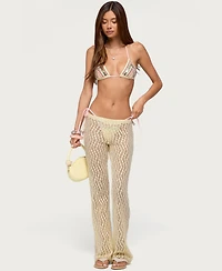 Edikted Women's Liliette Sheer Textured Pants