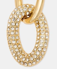 Dkny Pave Link Linear Drop Earrings