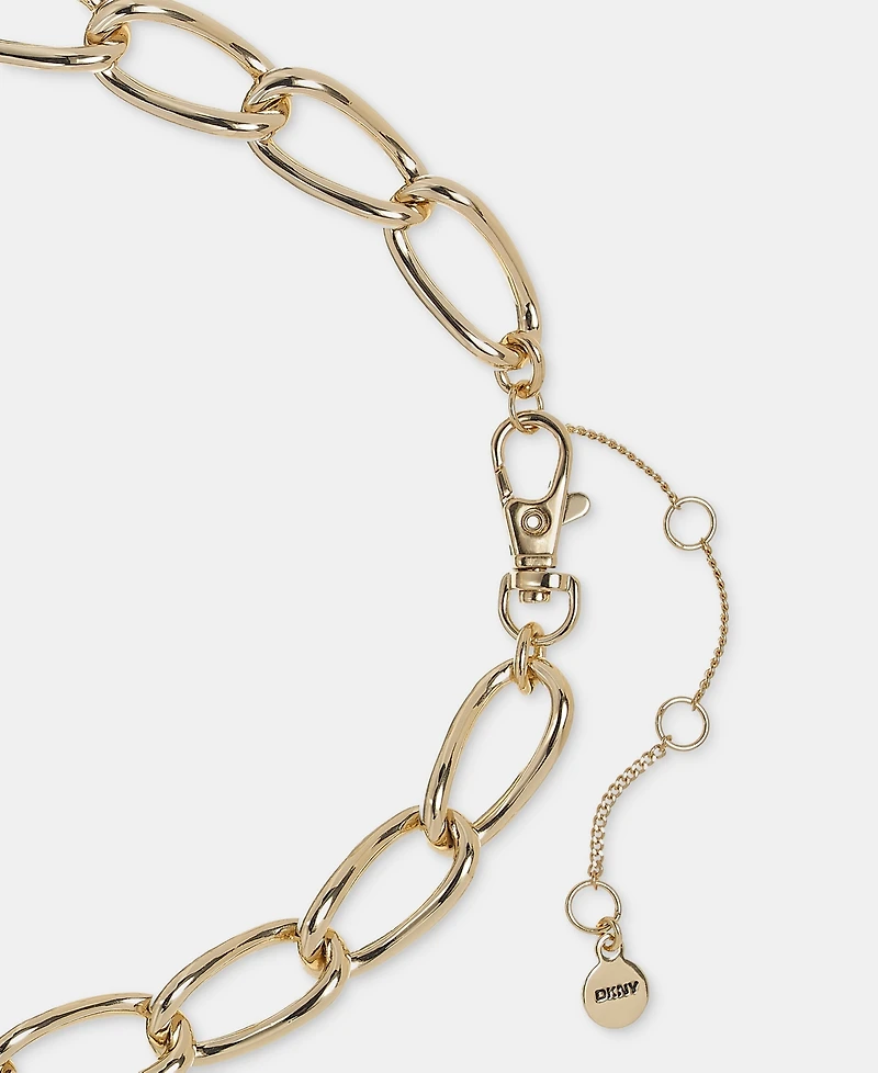 Dkny Pave Large Link Collar Necklace, 16" + 3" extender