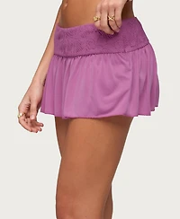 Edikted Women's Vessa Lacey Mini Skort