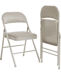 homfan Set of Folding Chairs with Padded Seat