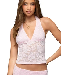 Edikted Women's Talisa Lace Halter Top