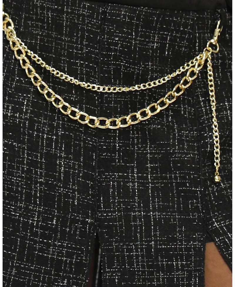 Belle & Bloom Women's Set Me Free Tweed Skirt