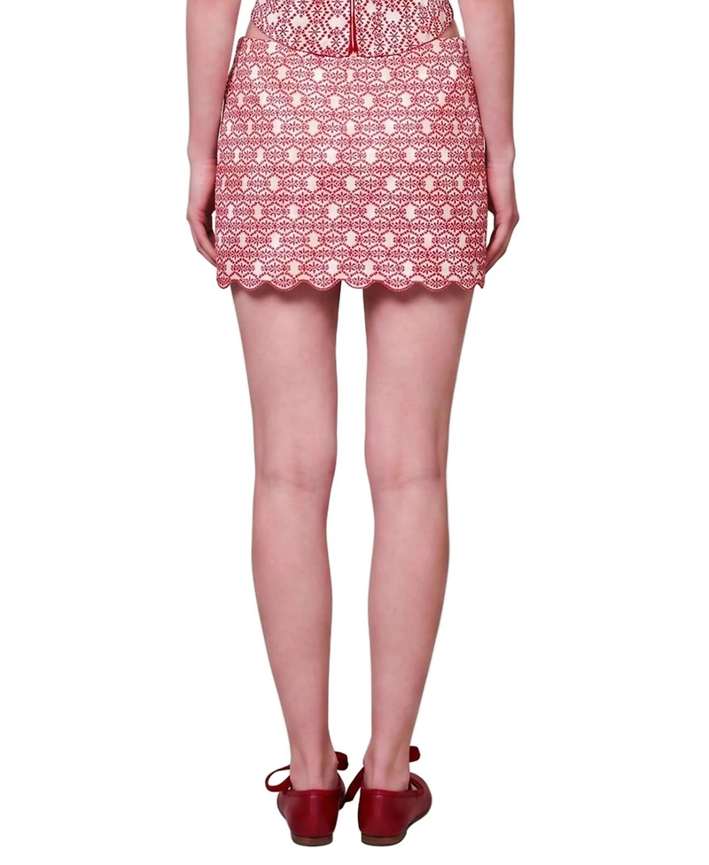 Pcfg Women's The Broderie Anglaise Edit Mini Skirt with Embroidery