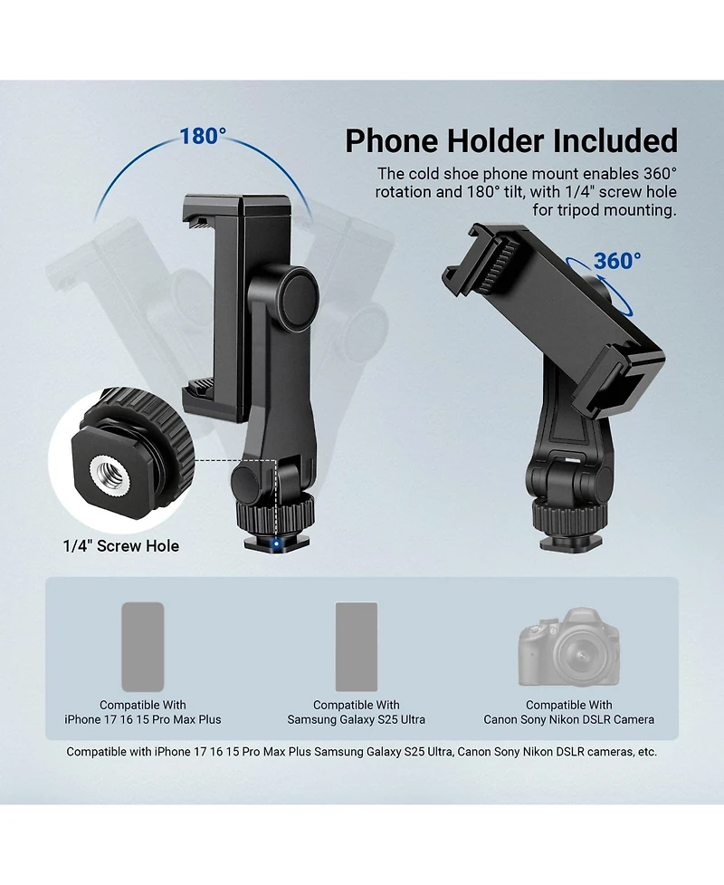 Neewer TP56 Camera Tripod for select iPhone models