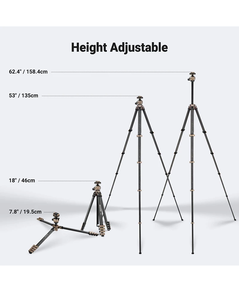 Neewer LT39 Camera Tripod with 22 lb for select iPhone models