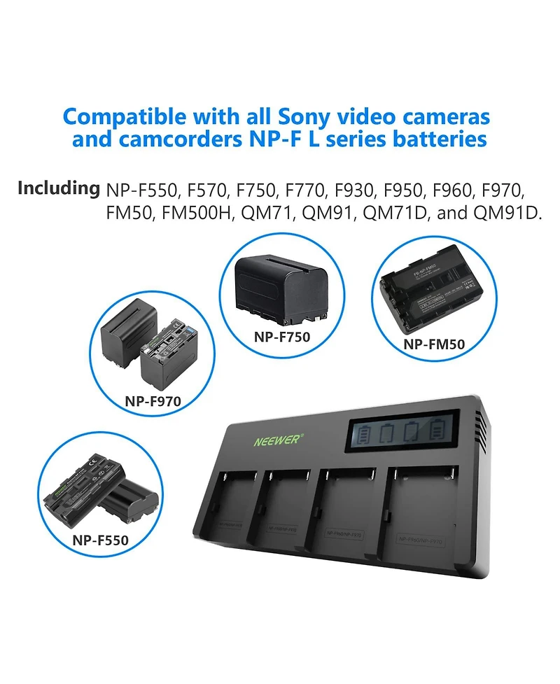 Neewer Np-F550 Camera Battery and Charging Accessory for select Sony Np-f-series devices