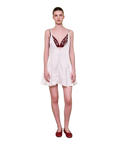 Pcfg Women's The Broderie Anglaise Satin Dress