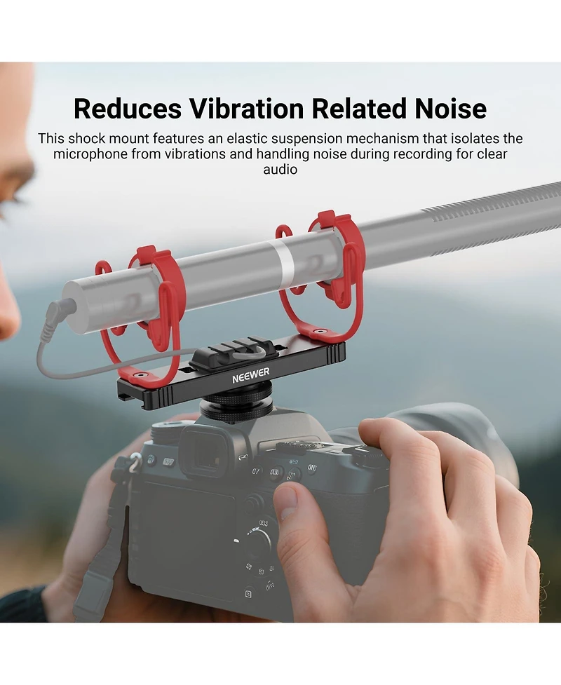 Neewer MH2 Camera Mounting Accessory for Rode Ntg Series Sennheiser MKE600 Audio Technica AT875R