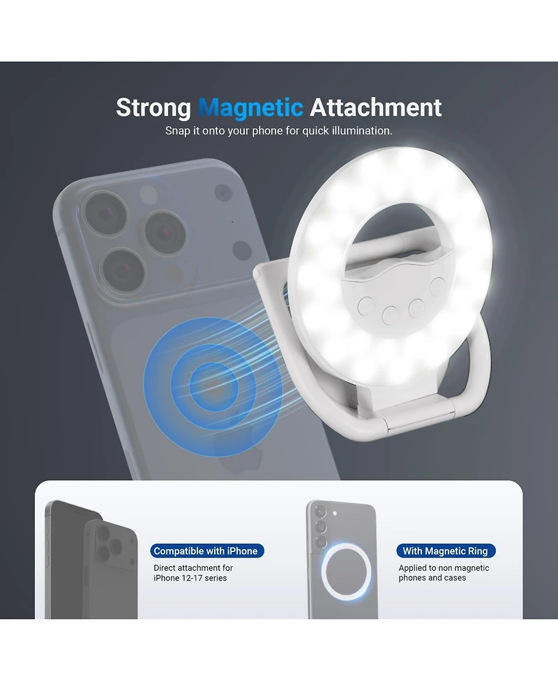Neewer N35 Ring Light with 4W, 800mAh, CRI80 for select iPhone models