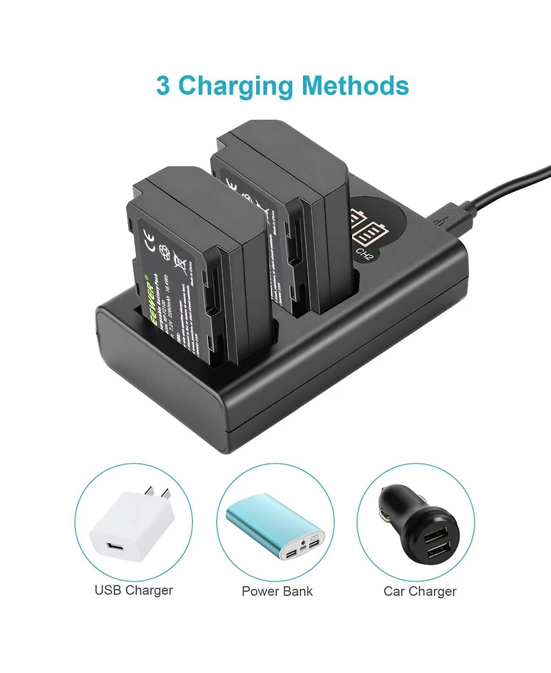 Neewer Np-FZ100 Camera Battery and Charging Accessory with 2280mAh for select Sony Np-f-series devices