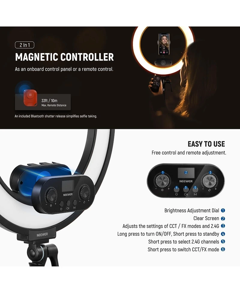 Neewer RL45B Ring Light