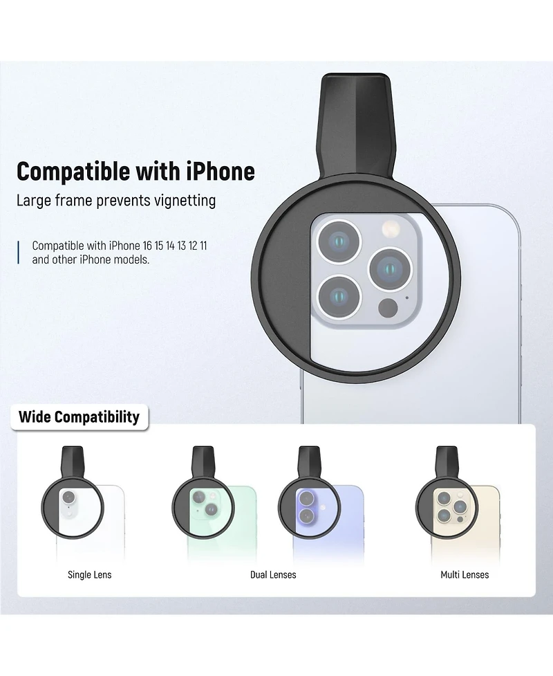 Neewer Fl-B37 Camera Lens Accessory with Cpl, ND2-32 for select iPhone models