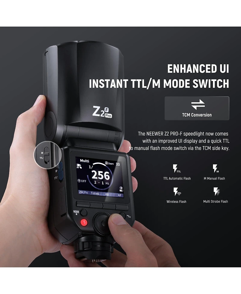 Neewer Z2PRO-f Camera Flash with 76Ws, 3000mAh, Ttl for Fujifilm