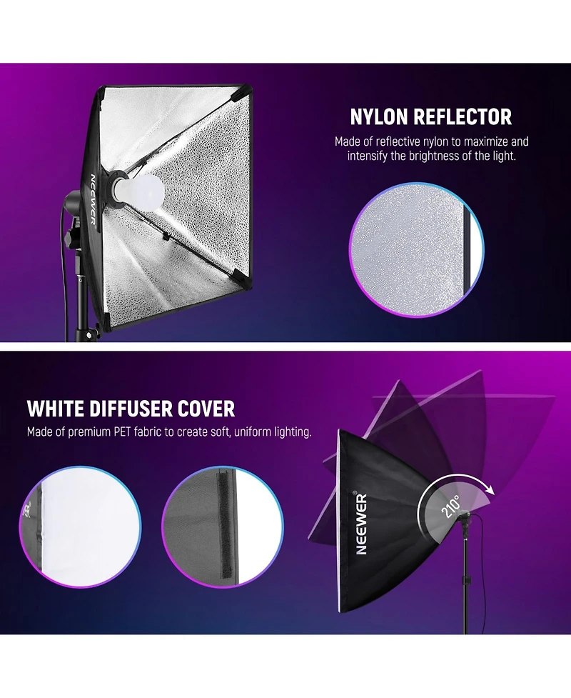 Neewer NK004 Softbox with 180W, 9W, 6500K