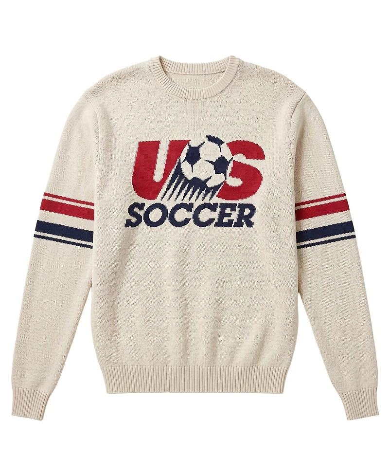 Uscape Apparel Men's and Women's Cream Usmnt Retro Knit Sweatshirt