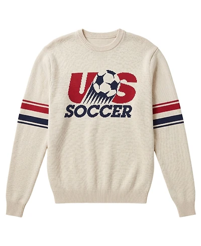 Uscape Apparel Men's and Women's Cream Usmnt Retro Knit Sweatshirt