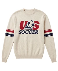 Uscape Apparel Men's and Women's Cream Usmnt Retro Knit Sweatshirt