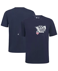 LevelWear Men's Navy Usmnt Focal Blasted T-Shirt