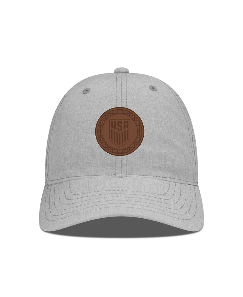 LevelWear Men's Heather Gray Usmnt Idol Periscope Stretch-Snap Adjustable Hat