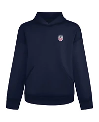 LevelWear Men's Navy Usmnt Luxe Signature Tri-Blend 3-d Patch Hoodie