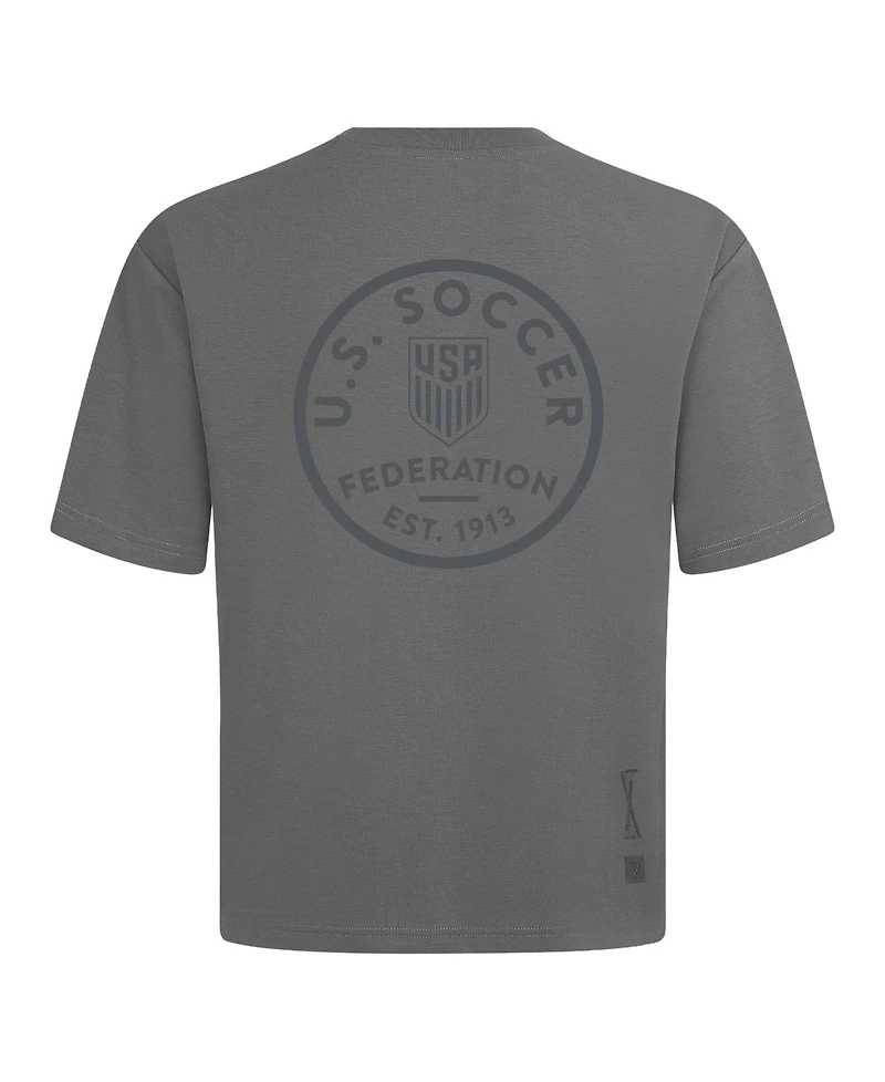 LevelWear Men's Gray Usmnt Luxe Signature Knit Transit T-Shirt