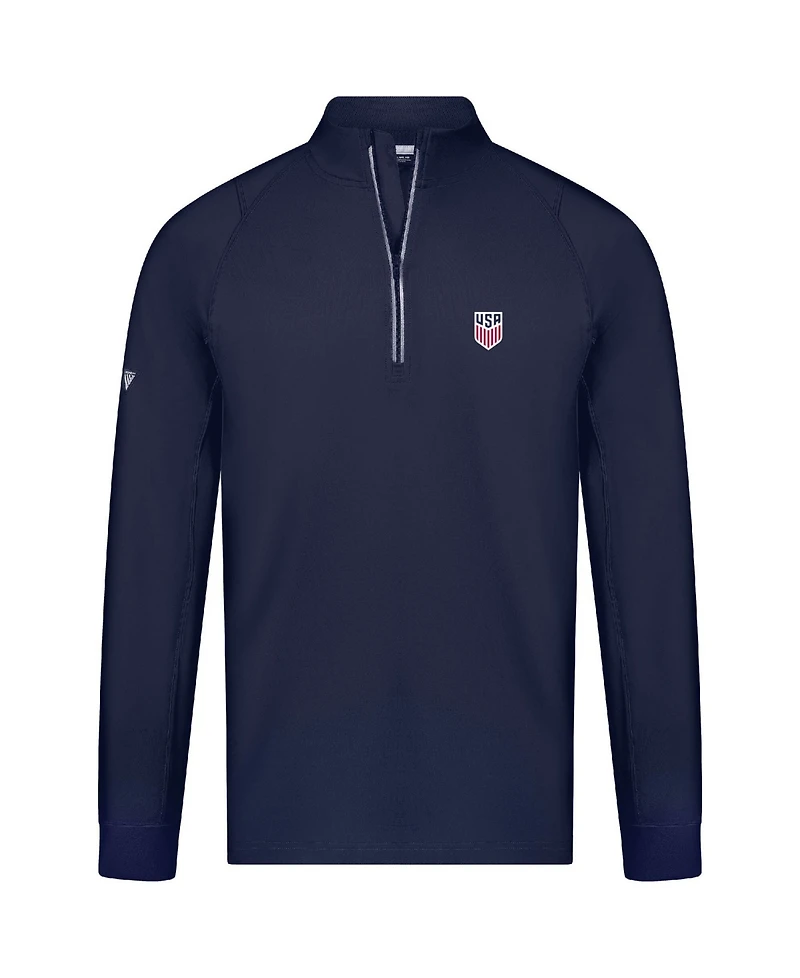 LevelWear Men's Navy Usmnt Theory Quarter-Zip Pullover Sweatshirt