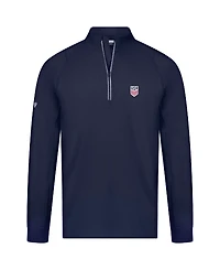 LevelWear Men's Navy Usmnt Theory Quarter-Zip Pullover Sweatshirt