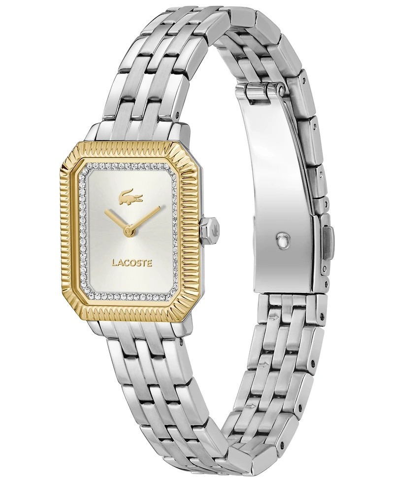 Lacoste Women's Quartz Parisienne Silver-Tone Stainless Steel Bracelet Watch 22.8mm